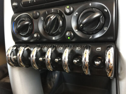 Chromiumtech 04-06 MINI Cooper / Cooper S / ONE Chrome Dashboard Interior Dial Kit