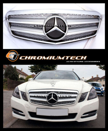 Chromiumtech 2009-2013 Mercedes W212 E-Class Saloon and Estate Pre-Facelift Models Black Chrome Grille