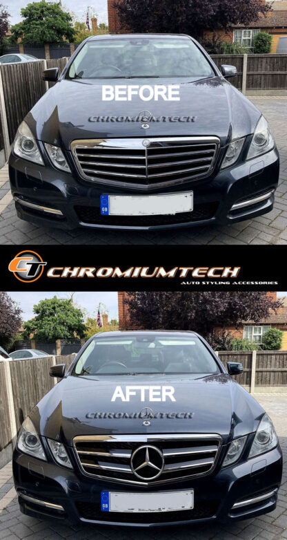 Chromiumtech 2009-2013 Mercedes W212 E-Class Saloon and Estate Pre-Facelift Models Black Chrome Grille