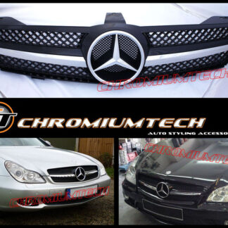 Chromiumtech 2004-2008 MERCEDES CLS Class W219 Black/Chrome or SILVER/Chrome GRILLE (SL LOOK)