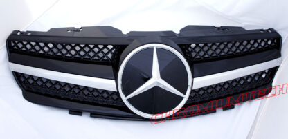 Chromiumtech 2002-2006 Pre-Facelift Mercedes R230 Silver/ Black CHROME Grille SL-Class - 1 Slat