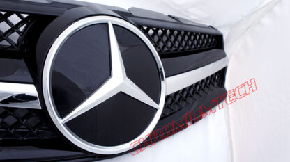 Chromiumtech 2002-2006 Pre-Facelift Mercedes R230 Silver/ Black CHROME Grille SL-Class - 1 Slat