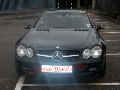 Chromiumtech 2002-2006 Pre-Facelift Mercedes R230 Silver/ Black CHROME Grille SL-Class - 1 Slat