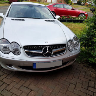 Chromiumtech 2002-2006 Pre-Facelift Mercedes R230 Silver/ Black CHROME Grille SL-Class - 1 Slat