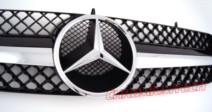 Chromiumtech 00-06 Mercedes CL Class W215 Black/ Chrome Grille