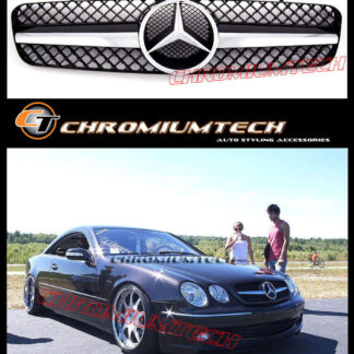 Chromiumtech 00-06 Mercedes CL Class W215 Black/ Chrome Grille
