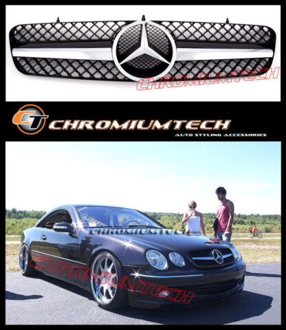 Chromiumtech 00-06 Mercedes CL Class W215 Black/ Chrome Grille