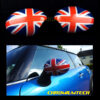 Chromiumtech Colored Union Jack Mirror Cap Covers for MK2 MINI Cooper/ ONE/ Cooper S/ Convertible/Hatch/Countryman/Clubman/Paceman (for manual folding mirrors)