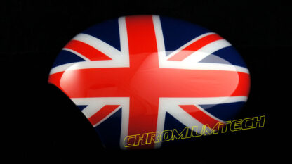 Chromiumtech Colored Union Jack Mirror Cap Covers for MK2 MINI Cooper/ ONE/ Cooper S/ Convertible/Hatch/Countryman/Clubman/Paceman (for manual folding mirrors)