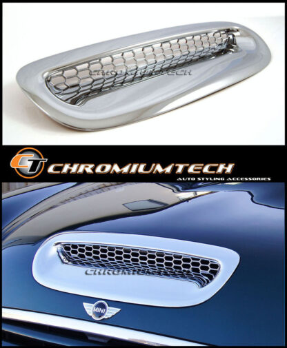 Chromiumtech 01-06 R52 R53 MINI Cooper S CHROME Bonnet Air Intake Scoop Cover
