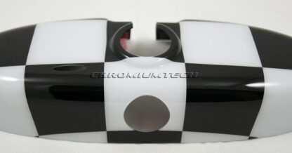 Chromiumtech 04+ MINI Interior Rear View Mirror Cover (Chequered) - for manual anti-dazzle mirror