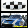 Chromiumtech 01-03 MINI Interior Rear View Mirror Cover (Chequered) - for manual anti-dazzle mirror