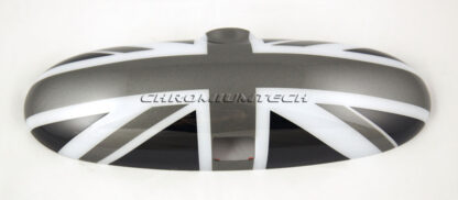 Chromiumtech 01-03 MINI Interior Rear View Mirror Cover (Black Union Jack) - for manual anti-dazzle mirror
