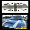 Chromiumtech 01-03 MINI Interior Rear View Mirror Cover (Black Union Jack) - for manual anti-dazzle mirror