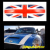 Chromiumtech 01-03 MINI Interior Rear View Mirror Cover (Union Jack) - for manual anti-dazzle mirror