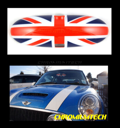 Chromiumtech 01-03 MINI Interior Rear View Mirror Cover (Union Jack) - for manual anti-dazzle mirror