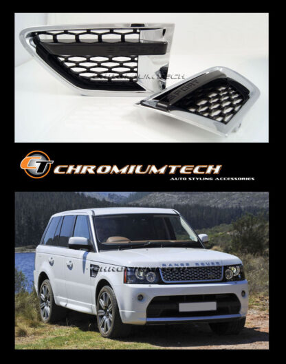 Chromiumtech 2009-2012 Range Rover Sport Autobiography style Chrome Fender Grill