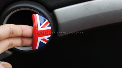 Chromiumtech 2010+ MINI Countryman (R60) Interior Door Handle Covers Union Jack Pattern - aluminum