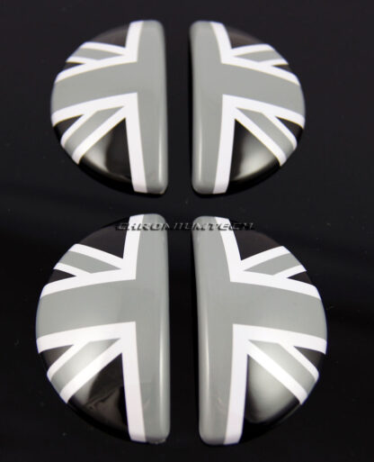 Chromiumtech 2010+ MINI Countryman (R60) Interior Door Handle Covers Union Jack Pattern - aluminum