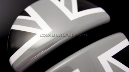 Chromiumtech 2010+ MINI Countryman (R60) Interior Door Handle Covers Union Jack Pattern - aluminum