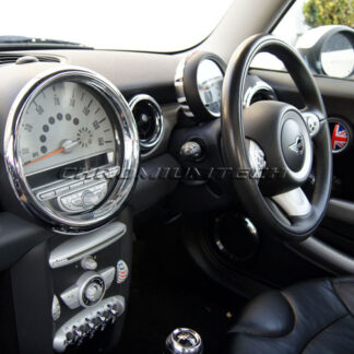 Chromiumtech MINI Hatch / Countryman Cooper S Tachometer surround (union jack / black jack / chequered/ JCW)