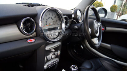 Chromiumtech MINI Hatch / Countryman Cooper S Tachometer surround (union jack / black jack / chequered/ JCW)