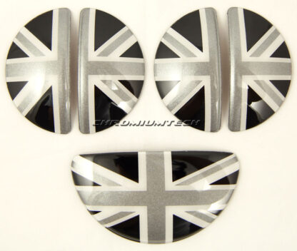 Chromiumtech 2010+ MINI Countryman (R60) Interior Door Handle Covers (incl. footlocker) - (union jack / black jack / chequered) - plastic