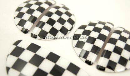 Chromiumtech 2010+ MINI Countryman (R60) Interior Door Handle Covers (incl. footlocker) - (union jack / black jack / chequered) - plastic