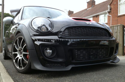 Chromiumtech 2007-2013 MK2 MINI BLACK Replacement Front Grille with Black HoneyComb mesh