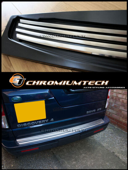 Chromiumtech Discovery 3 and 4 Freelander Rear Bumper Protector Trim - Polished Stainless Steel
