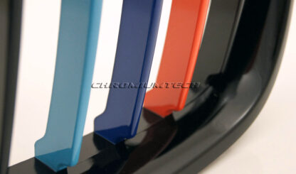 Chromiumtech 2012+ BMW 3-Series Front Grille (F30/F31) - Tri-Color Glossy Black - M Style