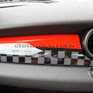 Chromiumtech MINI Dashboard Panel Trim Covers (R55/R56/R57/R58/R59) - Choice of Colours & Styles - for Right Hand Drive model