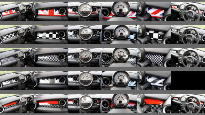 Chromiumtech MINI Dashboard Panel Trim Covers (R55/R56/R57/R58/R59) - Choice of Colours & Styles - for Right Hand Drive model