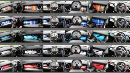 Chromiumtech MINI Dashboard Panel Trim Covers (R55/R56/R57/R58/R59) - Choice of Colours & Styles - for Right Hand Drive model