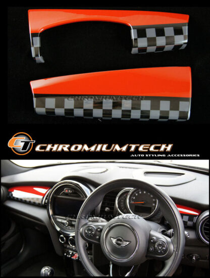 Chromiumtech MINI Dashboard Panel Trim Covers (F56/F55/F57) - Choice of Colours & Styles - for Right Hand Drive model