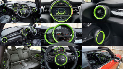 Chromiumtech MINI Dashboard Ring Set (F55/F56) - Choice of Colours & Styles - for models WITHOUT Navigation System XL optio