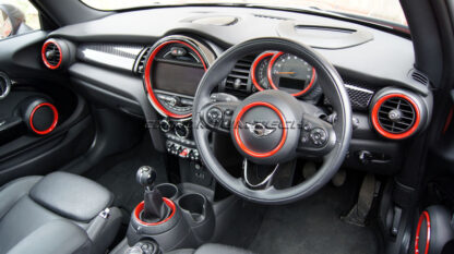 Chromiumtech MINI Dashboard Ring Set (F55/F56) - Choice of Colours & Styles - for models WITHOUT Navigation System XL optio