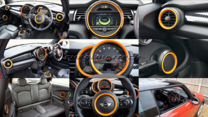 Chromiumtech MINI Dashboard Ring Set (F55/F56) - Choice of Colours & Styles - for models WITHOUT Navigation System XL optio