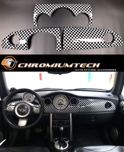Chromiumtech MINI Dashboard Panel Trim Covers (R50/R52/R53) - Choice of Colours & Styles - for Left Hand Drive model
