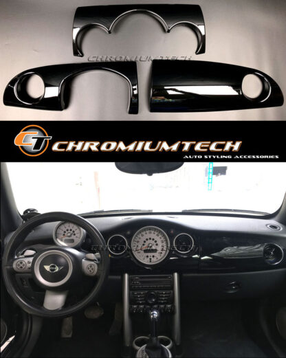 Chromiumtech MINI Dashboard Panel Trim Covers (R50/R52/R53) - Choice of Colours & Styles - for Left Hand Drive model