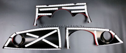Chromiumtech MINI Dashboard Panel Trim Covers (R50/R52/R53) - Choice of Colours & Styles - for Right Hand Drive model