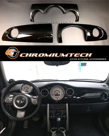 Chromiumtech MINI Dashboard Panel Trim Covers (R50/R52/R53) - Choice of Colours & Styles - for Right Hand Drive model