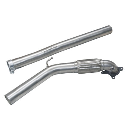 This Audi A3 TFSI performance exhaust is made in 3"/76.2mm bore pipework and fits from the turbo to the centre section.