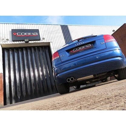 These Audi A3 3.2 V6 performance exhausts are made in 3"/76.2mm pipework and fit from the catalytic converter section ba