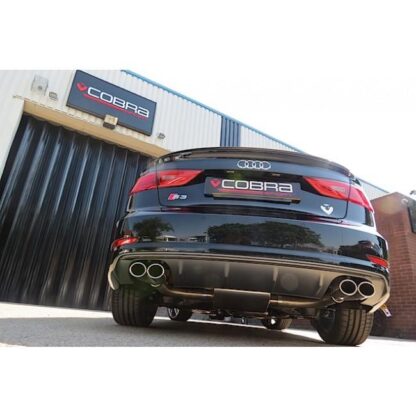 Cobra Sport performance exhausts for the Audi S3 Quattro Saloon 2.0 TFSI. Cobra Sport Exhaust systems are designed to enhance the sound