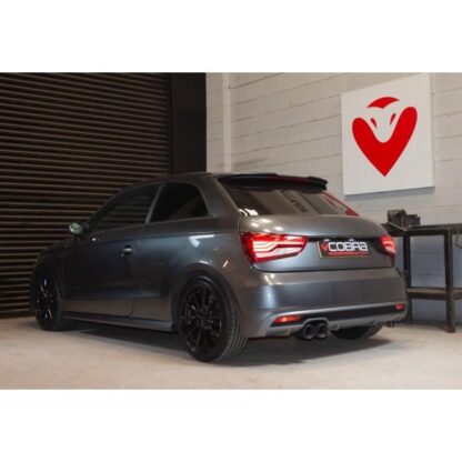This Audi A1 1.4 TFSI performance exhaust is made in 2.5" / 63.5mm pipework and fits from the front pipe / catalyst ba