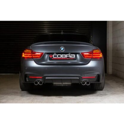 F33 (Convertible) & F36 (Gran Coupe) M-Sport models (additional quad exit panel required). Save 30% on the matching rear diffuser panel when purchased together (see part code: RP03).