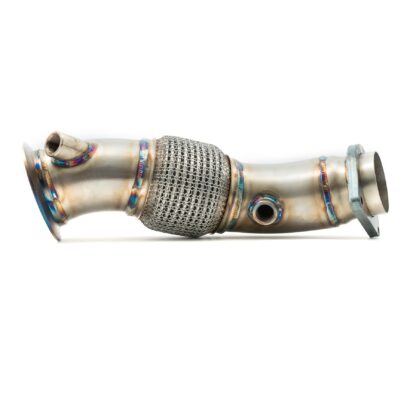 Fits to standard M3 (F80) exhaust (Pre-PPF models only). (Requires 2 x BMW gasket - part number 18307851168 - not included).
