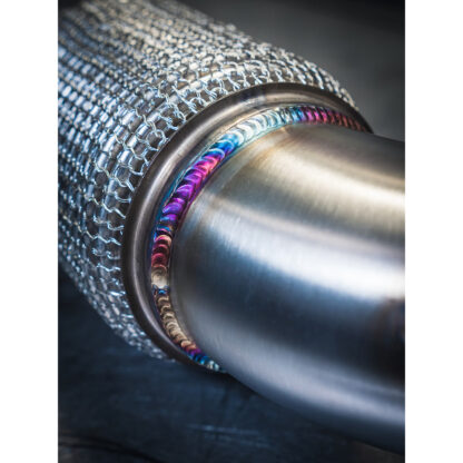 Note: This front downpipe fits to the standard exhaust only.