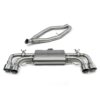 This exhaust removes the factory exhaust outlets and replaces them with a choice of quad exit exhaust tailpipes